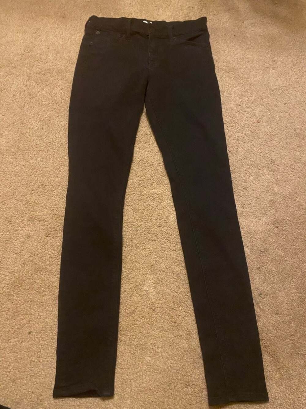 Express Legging Mid Rise Jeans Size 6L Black Stretch Denim Pants